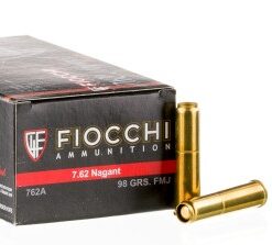 50 Rounds of 7.62x38mm Nagant Ammo by Fiocchi - 97 gr FMJ