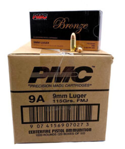 9mm - 115 Grain FMJ - PMC - 1000 Rounds