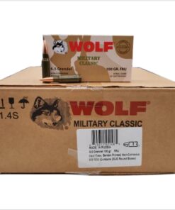 500 Rounds of 6.5mm Grendel Ammo by Wolf Military Classic - 100 gr FMJ