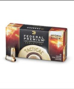50 Rounds of 9mm Ammo by Federal LE Hydra Shok - 124gr JHP