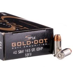 50 Rounds of .40 S&W Ammo by Speer Gold Dot LE - 165gr JHP