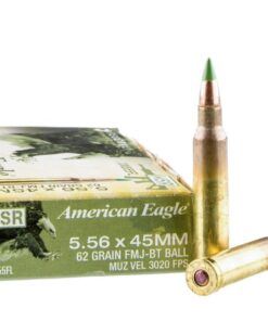500 Rounds of 5.56x45 Ammo by Federal American Eagle - 62gr FMJ XM855