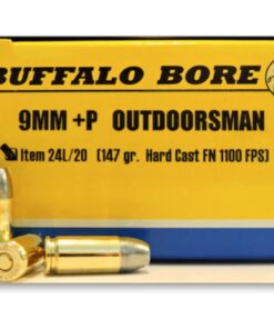 Buffalo Bore Ammunition Outdoorsman 9mm Luger +P 147 Grain Hard Cast Lead Flat Nose