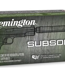 Remington Subsonic Ammunition 9mm Luger 147 Grain Flat Nose Enclosed Base