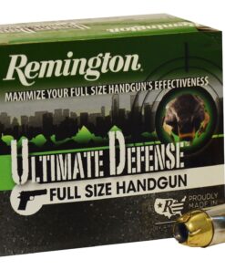 Remington HD Ultimate Defense Ammunition 45 ACP 185 Grain Brass Jacketed Hollow Point