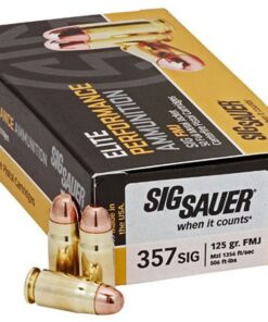 Sig Sauer Elite Performance .357 SIG 125 grain Full Metal Jacket Brass Cased 500 rounds