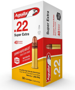 Aguila 22LR Ammunition SuperExtra 1B222328 High Velocity 40 Grain Copper Plated Round Nose CASE 2000 Rounds