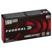 Federal Premium American Eagle Indoor Range 9mm Luger 147 grain Full Metal Jacket 500 rounds