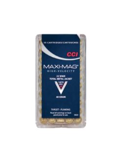 CCI Maxi-Mag Ammunition 22 Winchester Magnum Rimfire (WMR) 40 Grain Total Metal Jacket