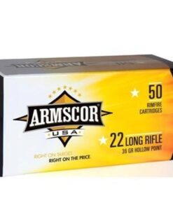 Armscor 22 LR Ammunition ARM22LRHP 36 Grain Plated Hollow Point Case of 5000 Rounds