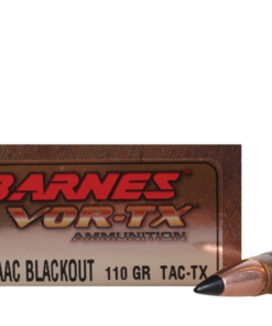 Barnes VOR-TX Ammunition 300 AAC Blackout 110 Grain TAC-TX Polymer Tipped Spitzer Flat Base Lead-Free 500 rounds