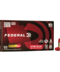 Federal Premium Centerfire Handgun Ammunition 9mm Luger 150 grain Syntech Total Synthetic Jacket 500 rounds