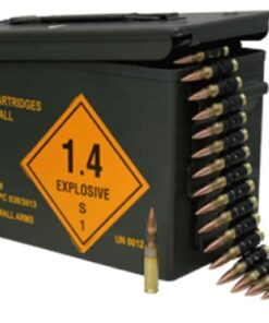 Magtech Ammunition 7.62x51mm NATO M80 148 Grain Full Metal Jacket 500 Linked Rounds in Ammo Can 500 rounds