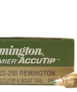 Remington Premier Varmint Ammunition 22-250 Remington 50 Grain AccuTip Boat Tail 500 rounds