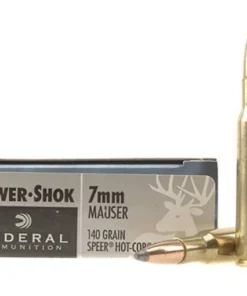 Federal Power-Shok Ammunition 7x57mm Mauser (7mm Mauser) 140 Grain Speer Hot-Cor Soft Point 300 round