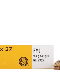 Sellier & Bellot Ammunition 7x57mm Mauser (7mm Mauser) 140 Grain Full Metal Jacket 500 round