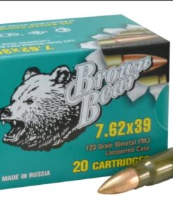 Brown Bear Ammunition 7.62x39mm 123 Grain Full Metal Jacket Steel Case