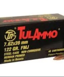 TulAmmo Ammunition 7.62x39mm 122 Grain Full Metal Jacket (Bi-Metal) Steel Case Berdan Primed