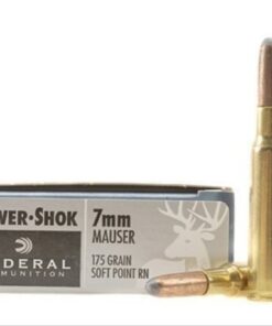 Federal Power-Shok Ammunition 7x57mm Mauser (7mm Mauser) 175 Grain Round Nose Soft Point 300 round