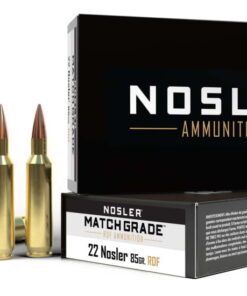 Nosler .22 Nosler Round Nose Flat 85 grain Brass Cased 500 rounds