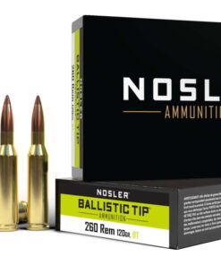 Nosler .260 Remington 120 Grain Ballistic Tip Brass Cased 500 rounds