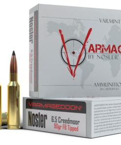Nosler Varmageddon 6.5mm Creedmoor 90 Grain Flat Base Tipped Brass Cased 500 rounds