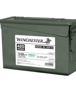 Winchester 5.56mm M855 NATO 62 Grain Full Metal Jacket Boat-Tail Cased Green Tipped Stripper Clips 500 rounds
