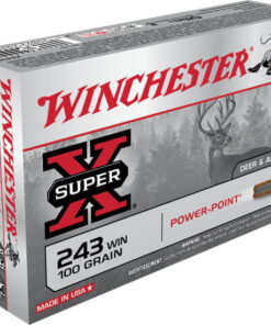 Winchester SUPER-X RIFLE .243 Winchester 100 grain Power-Point Brass Cased 500 rounds