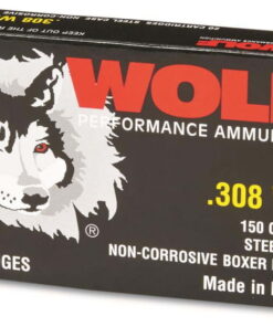 Wolf Ammo Performance .308 Winchester 150 Grain Full Metal Jacket Steel Cased 500 rounds