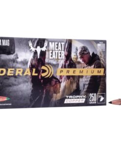 FEDERAL PREMIUM MEAT EATER AMMUNITION 338 LAPUA MAGNUM 250 GRAIN TROPHY COPPER TIPPED BOAT TAIL LEAD-FREE 100 ROUNDS