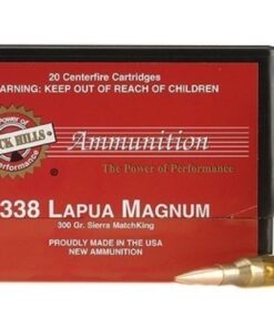 BLACK HILLS AMMUNITION 338 LAPUA MAGNUM 300 GRAIN SIERRA MATCHKING HOLLOW POINT BOAT TAIL 100 ROUNDS