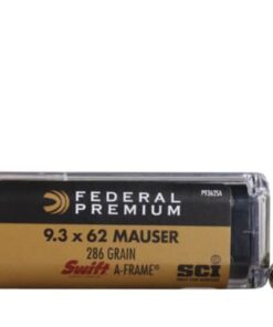 FEDERAL PREMIUM SAFARI AMMUNITION 9.3X62MM MAUSER 286 GRAIN SWIFT A-FRAME 200 ROUND